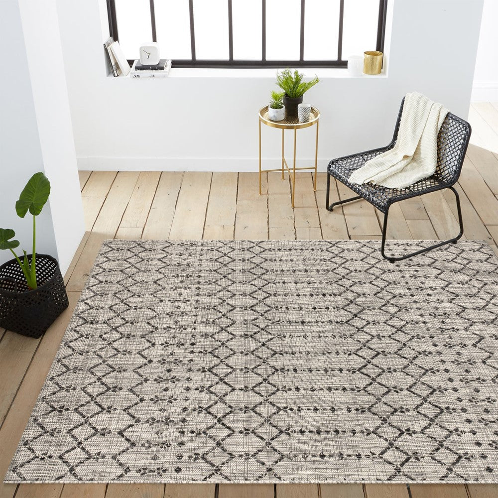Dean Moroccan Geometric Textured Weave Indoor/outdoor Area Rug