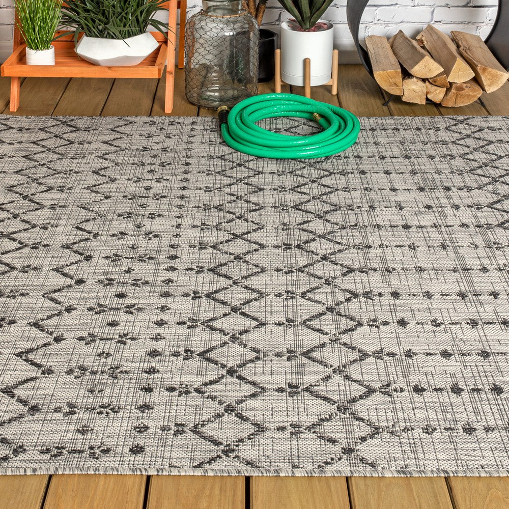 Dean Moroccan Geometric Textured Weave Indoor/outdoor Area Rug