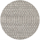Dean Moroccan Geometric Textured Weave Indoor/outdoor Round Rug