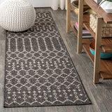 Dean Moroccan Geometric Textured Weave Indoor/outdoor Runner Rug