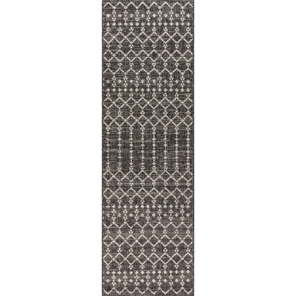 Dean Moroccan Geometric Textured Weave Indoor/outdoor Runner Rug