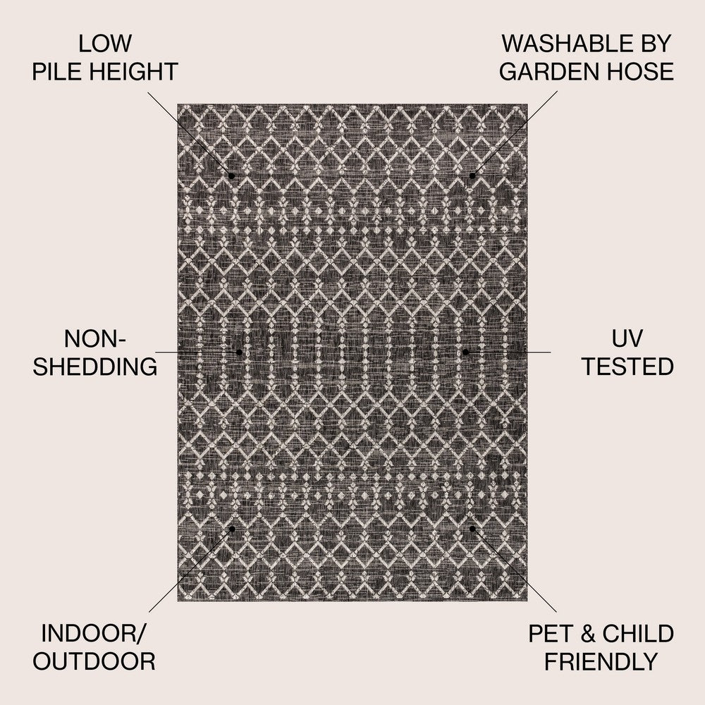 Dean Moroccan Geometric Textured Weave Indoor/outdoor Area Rug