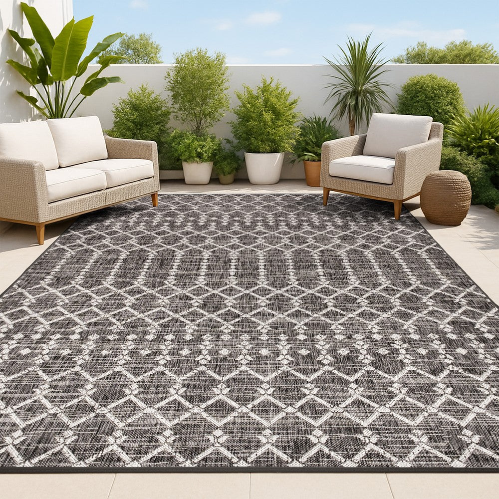 Dean Moroccan Geometric Textured Weave Indoor/outdoor Area Rug