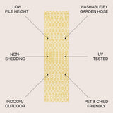 Dean Moroccan Geometric Textured Weave Indoor/outdoor Runner Rug