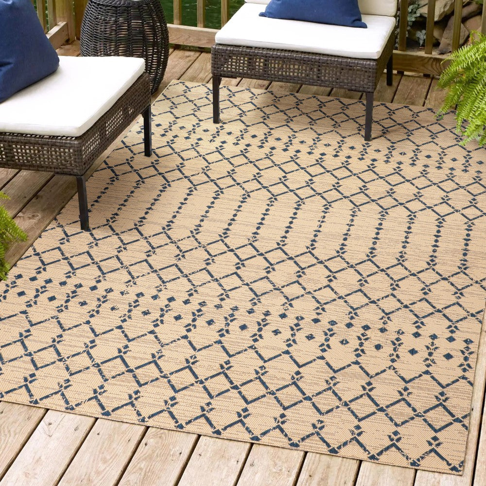 Dean Moroccan Geometric Textured Weave Indoor/outdoor Area Rug