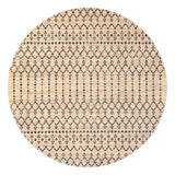 Dean Moroccan Geometric Textured Weave Indoor/outdoor Round Rug