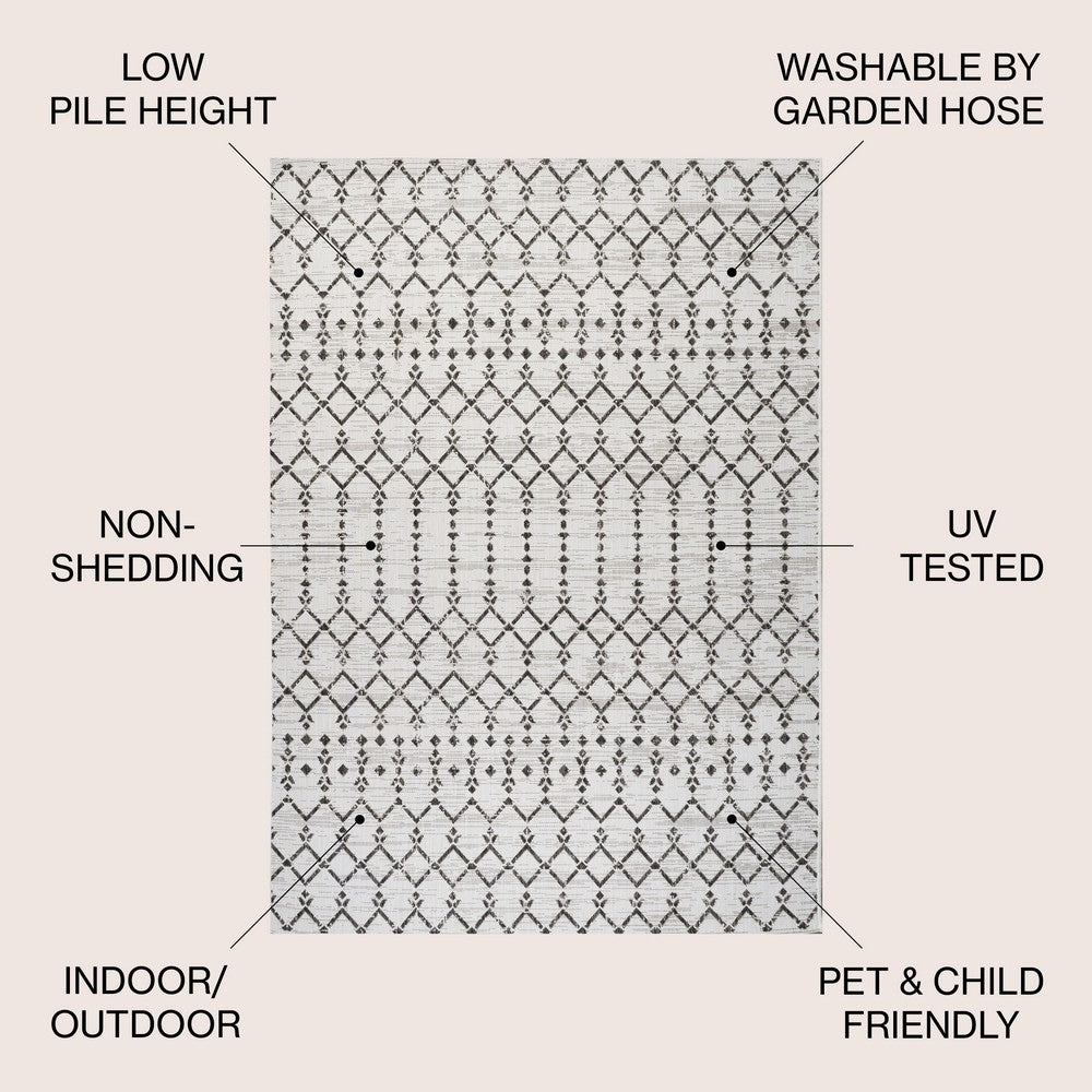 Dean Moroccan Geometric Textured Weave Indoor/outdoor Area Rug