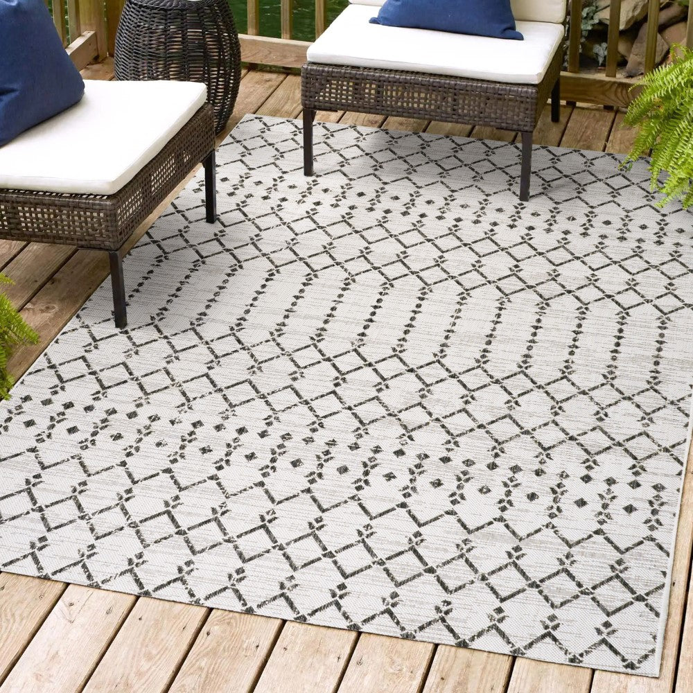 Dean Moroccan Geometric Textured Weave Indoor/outdoor Area Rug