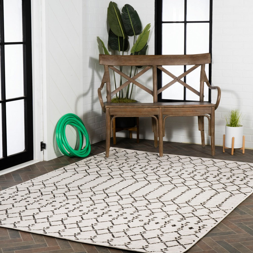 Dean Moroccan Geometric Textured Weave Indoor/outdoor Area Rug