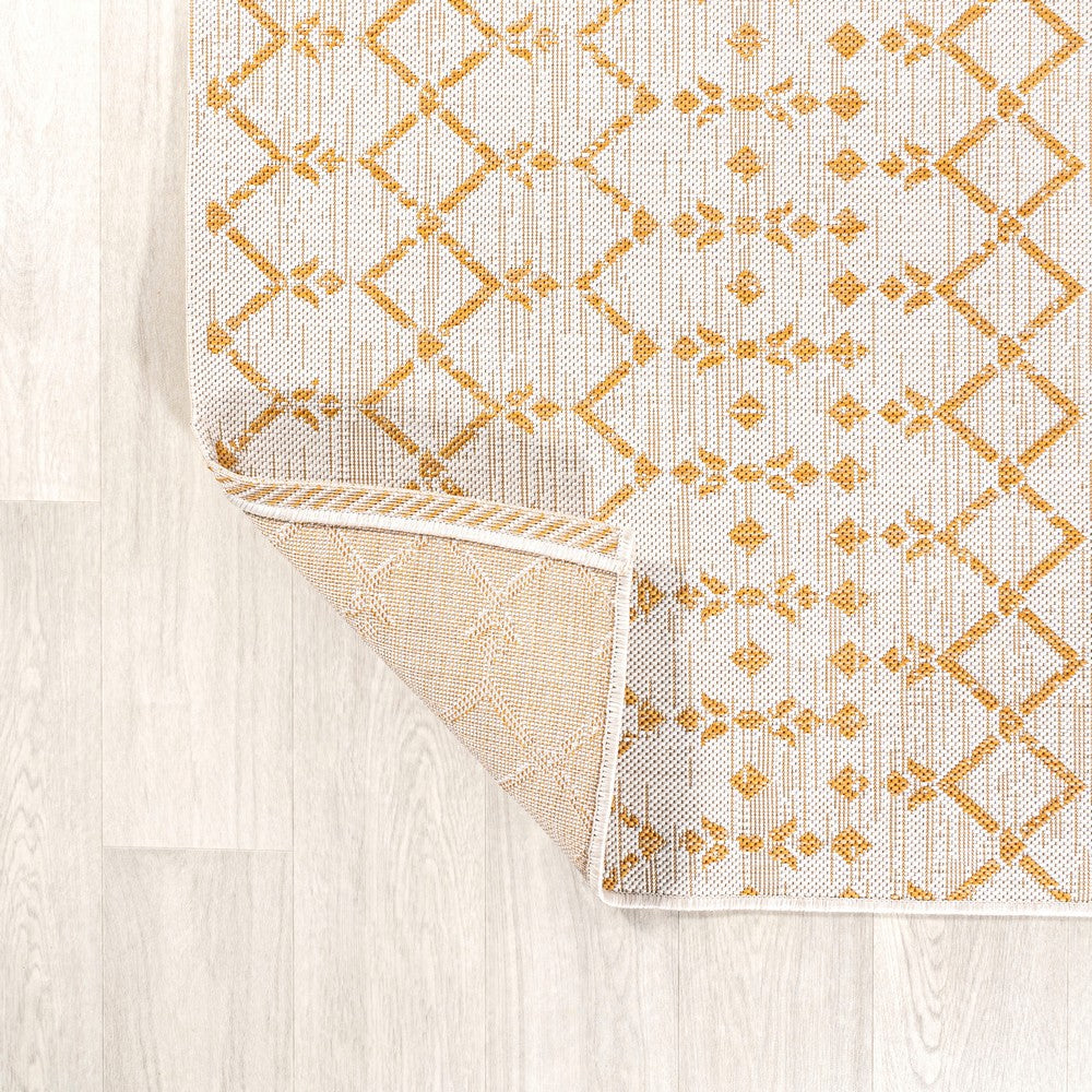 Dean Moroccan Geometric Textured Weave Indoor/outdoor Square Rug
