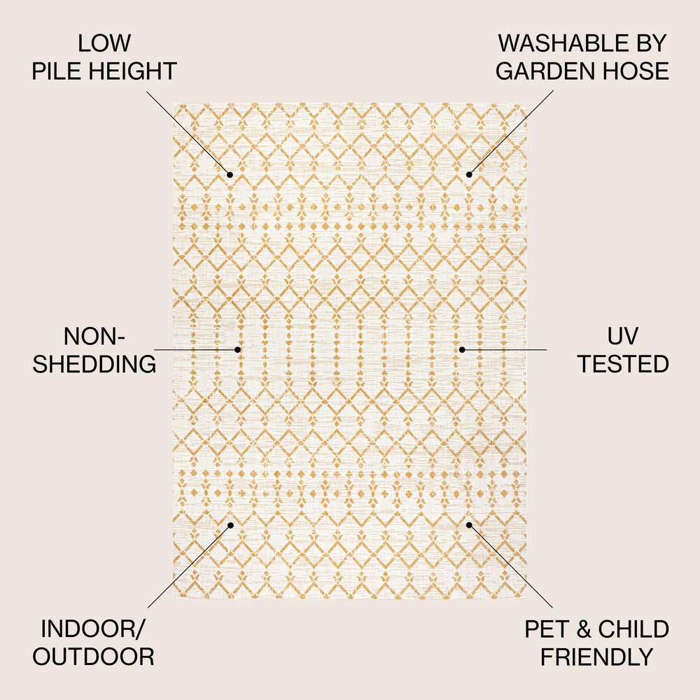 Dean Moroccan Geometric Textured Weave Indoor/outdoor Area Rug