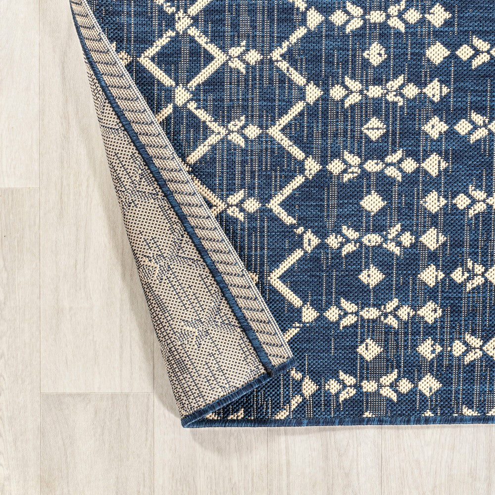 Dean Moroccan Geometric Textured Weave Indoor/outdoor Rug