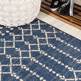 Dean Moroccan Geometric Textured Weave Indoor/outdoor Rug