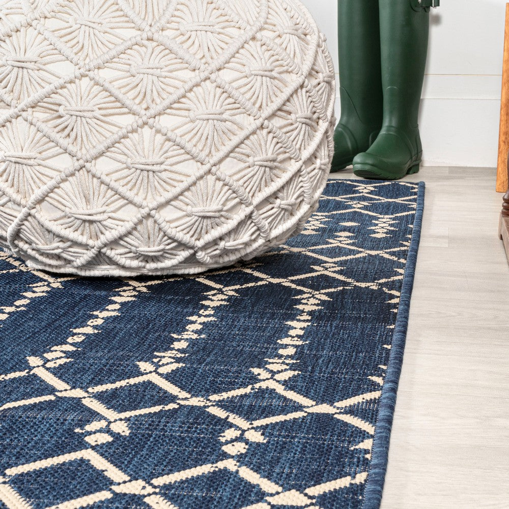 Dean Moroccan Geometric Textured Weave Indoor/outdoor Rug