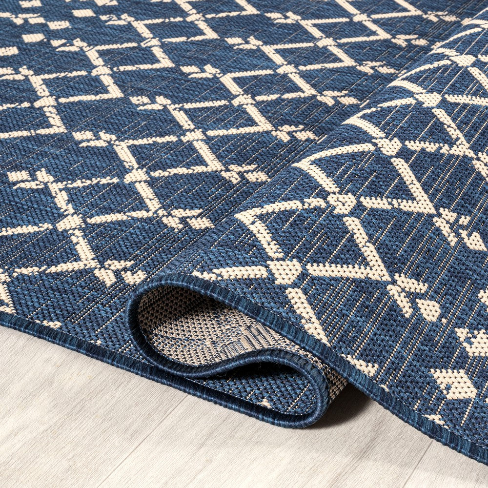 Dean Moroccan Geometric Textured Weave Indoor/outdoor Rug