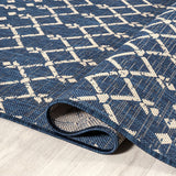 Dean Moroccan Geometric Textured Weave Indoor/outdoor Rug
