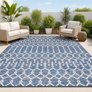 Dean Moroccan Geometric Textured Weave Indoor/outdoor Rug