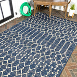 Dean Moroccan Geometric Textured Weave Indoor/outdoor Rug