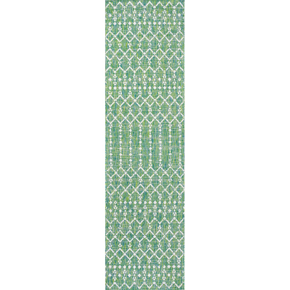 Dean Moroccan Geometric Textured Weave Indoor/outdoor Runner Rug