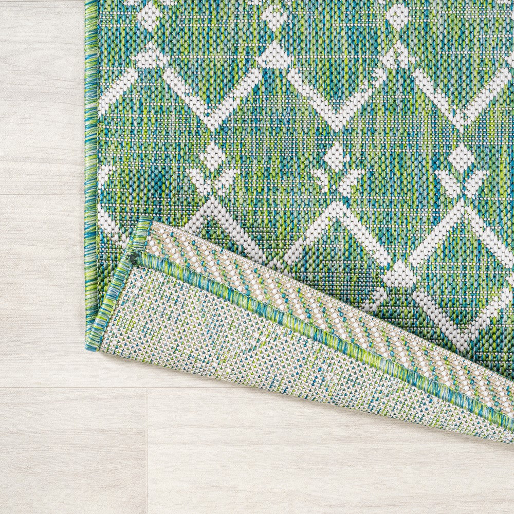 Dean Moroccan Geometric Textured Weave Indoor/outdoor Runner Rug