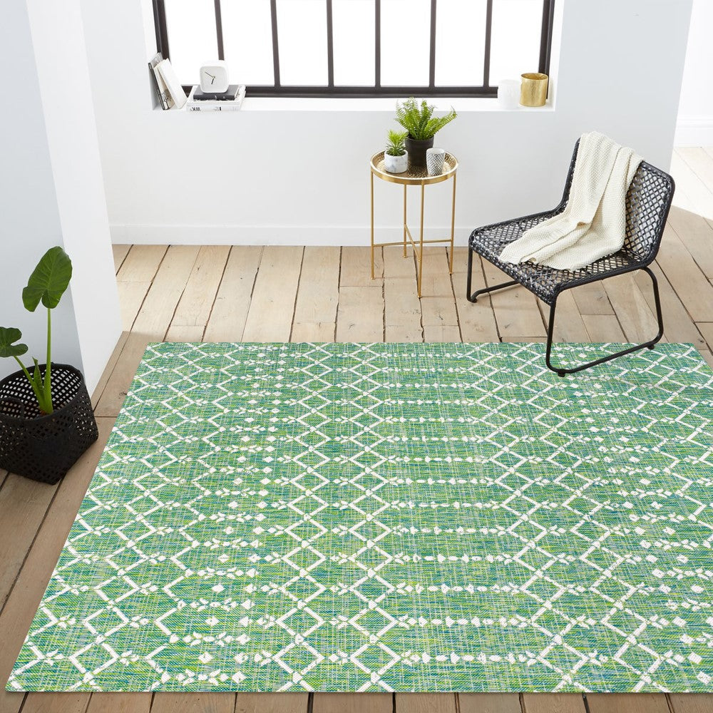 Dean Moroccan Geometric Textured Weave Indoor/outdoor Rug