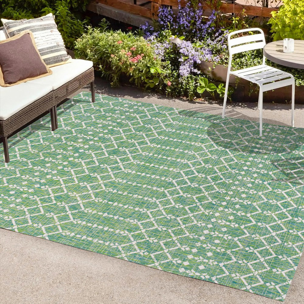 Dean Moroccan Geometric Textured Weave Indoor/outdoor Rug