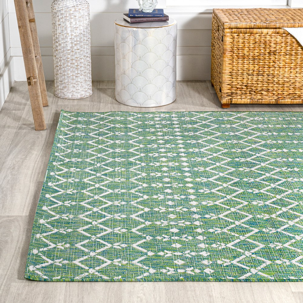 Dean Moroccan Geometric Textured Weave Indoor/outdoor Rug