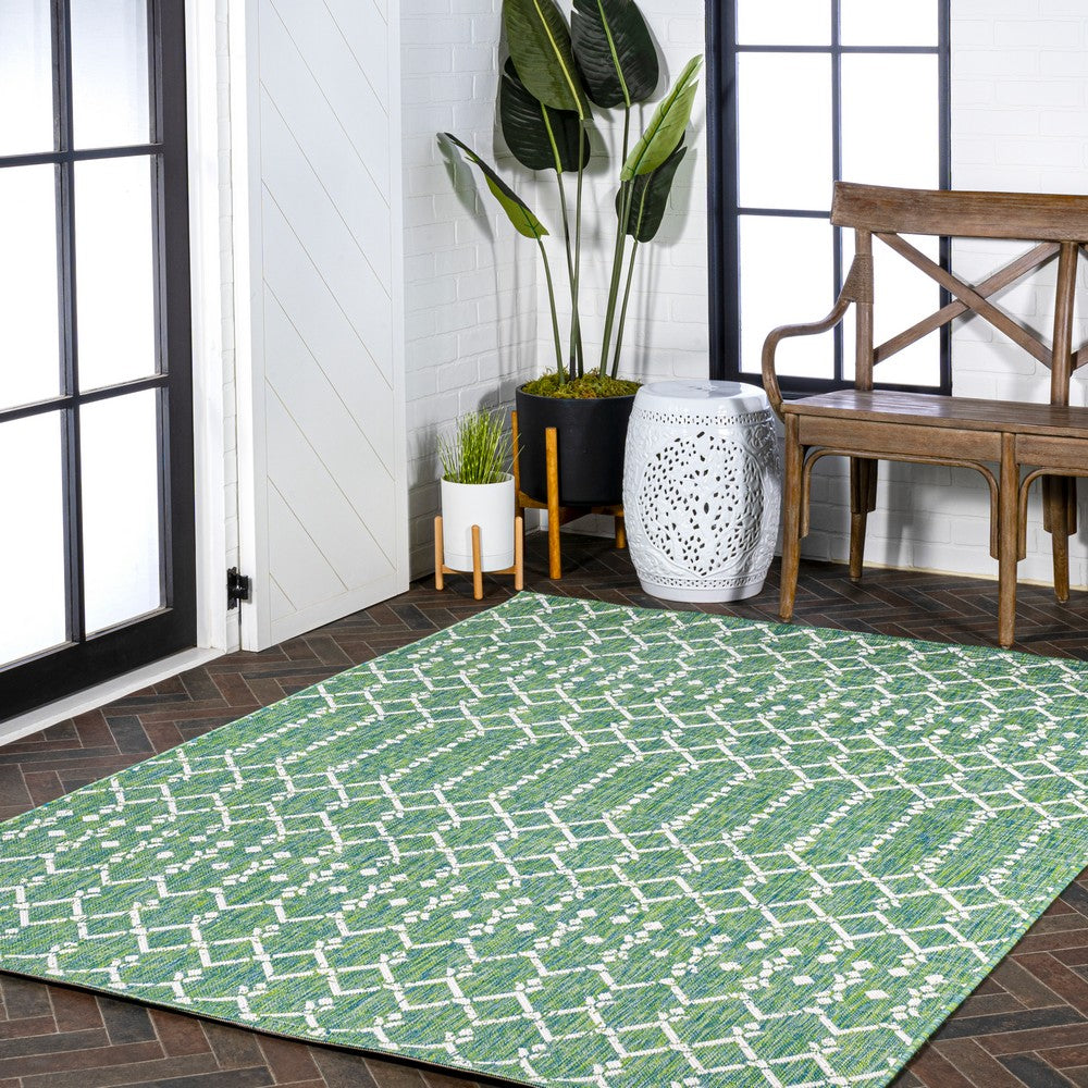 Dean Moroccan Geometric Textured Weave Indoor/outdoor Rug