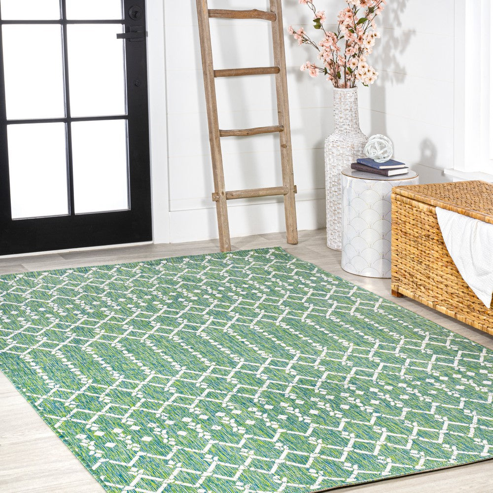 Dean Moroccan Geometric Textured Weave Indoor/outdoor Rug