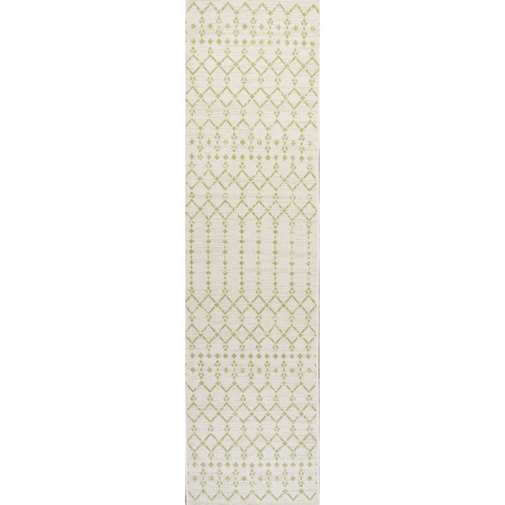 Dean Moroccan Geometric Textured Weave Indoor/outdoor Runner Rug