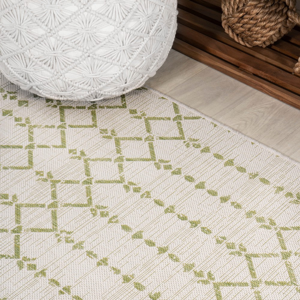 Dean Moroccan Geometric Textured Weave Indoor/outdoor Rug