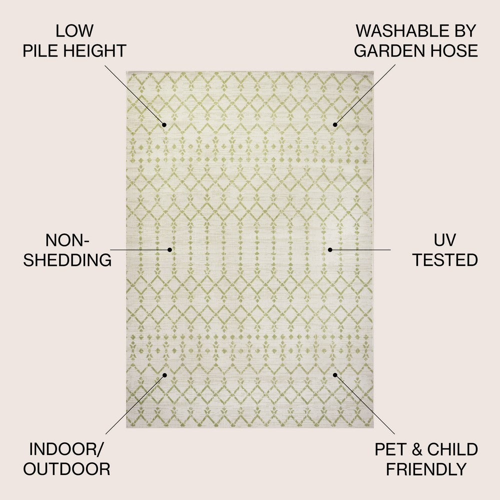 Dean Moroccan Geometric Textured Weave Indoor/outdoor Rug