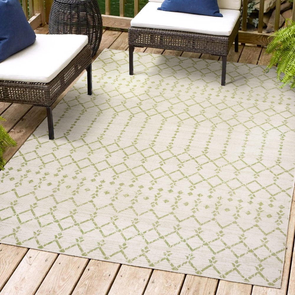 Dean Moroccan Geometric Textured Weave Indoor/outdoor Rug