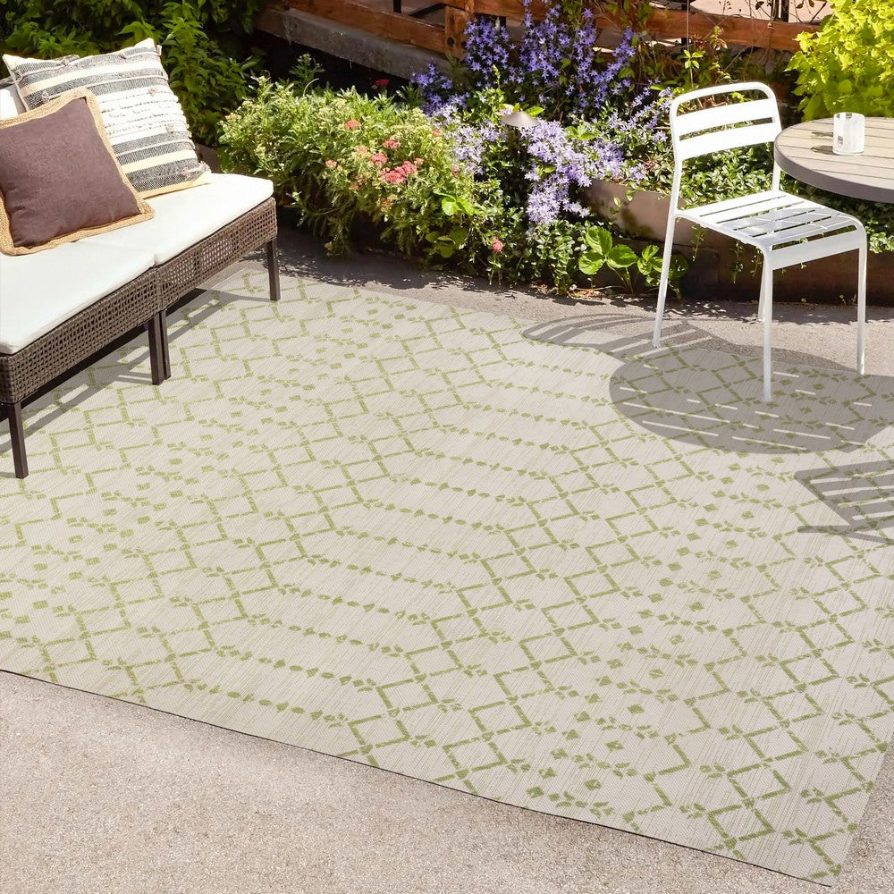 Dean Moroccan Geometric Textured Weave Indoor/outdoor Rug