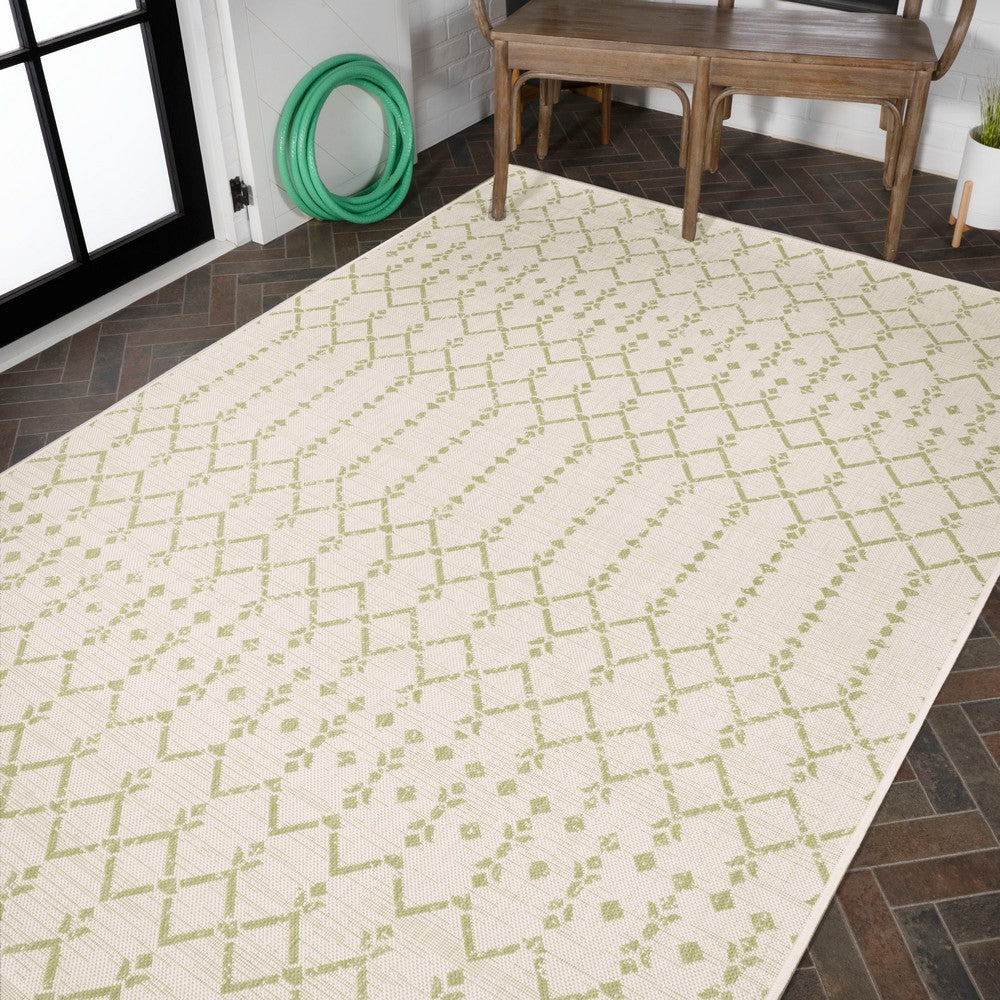 Dean Moroccan Geometric Textured Weave Indoor/outdoor Rug