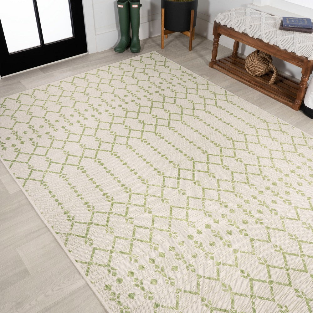 Dean Moroccan Geometric Textured Weave Indoor/outdoor Rug