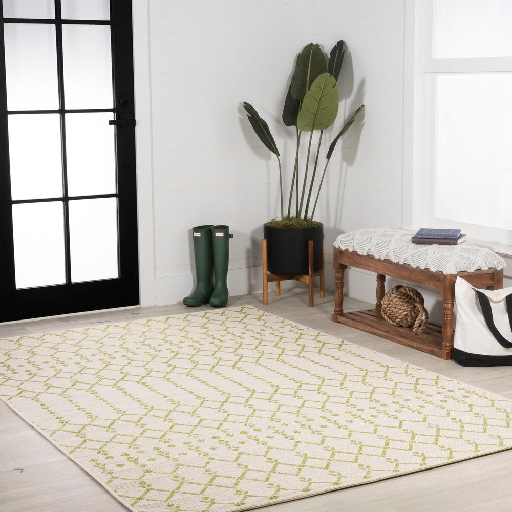 Dean Moroccan Geometric Textured Weave Indoor/outdoor Rug