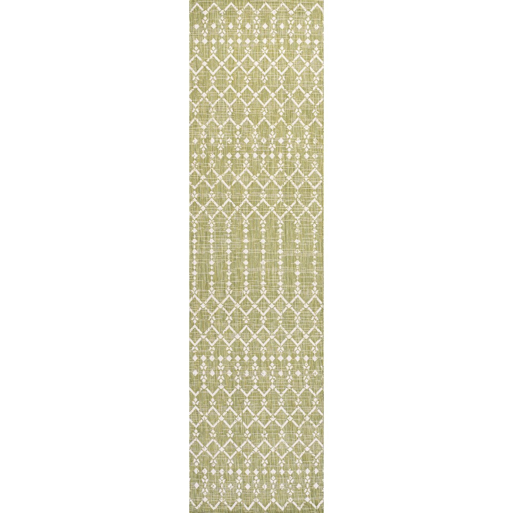 Dean Moroccan Geometric Textured Weave Indoor/outdoor Runner Rug