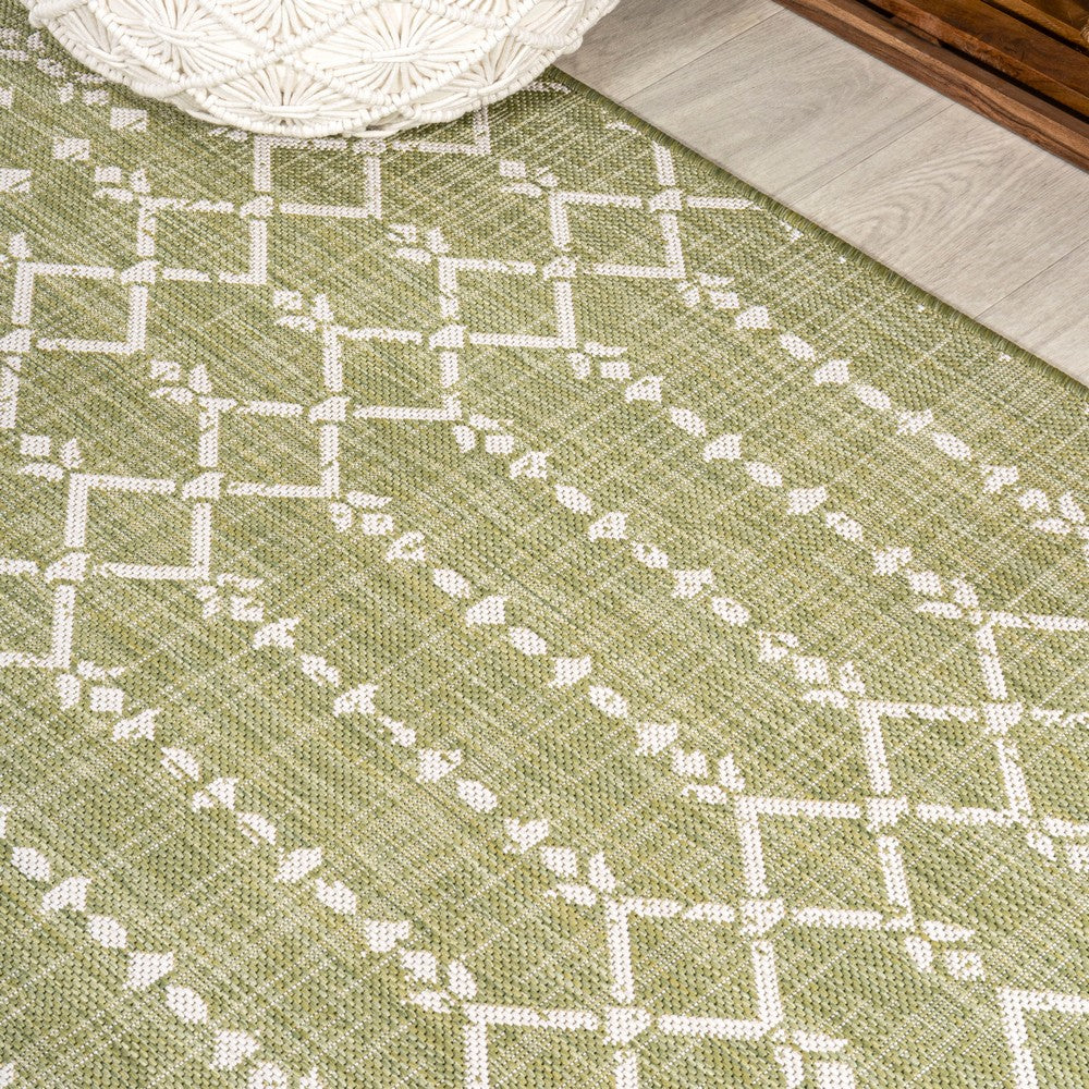 Dean Moroccan Geometric Textured Weave Indoor/outdoor Rug