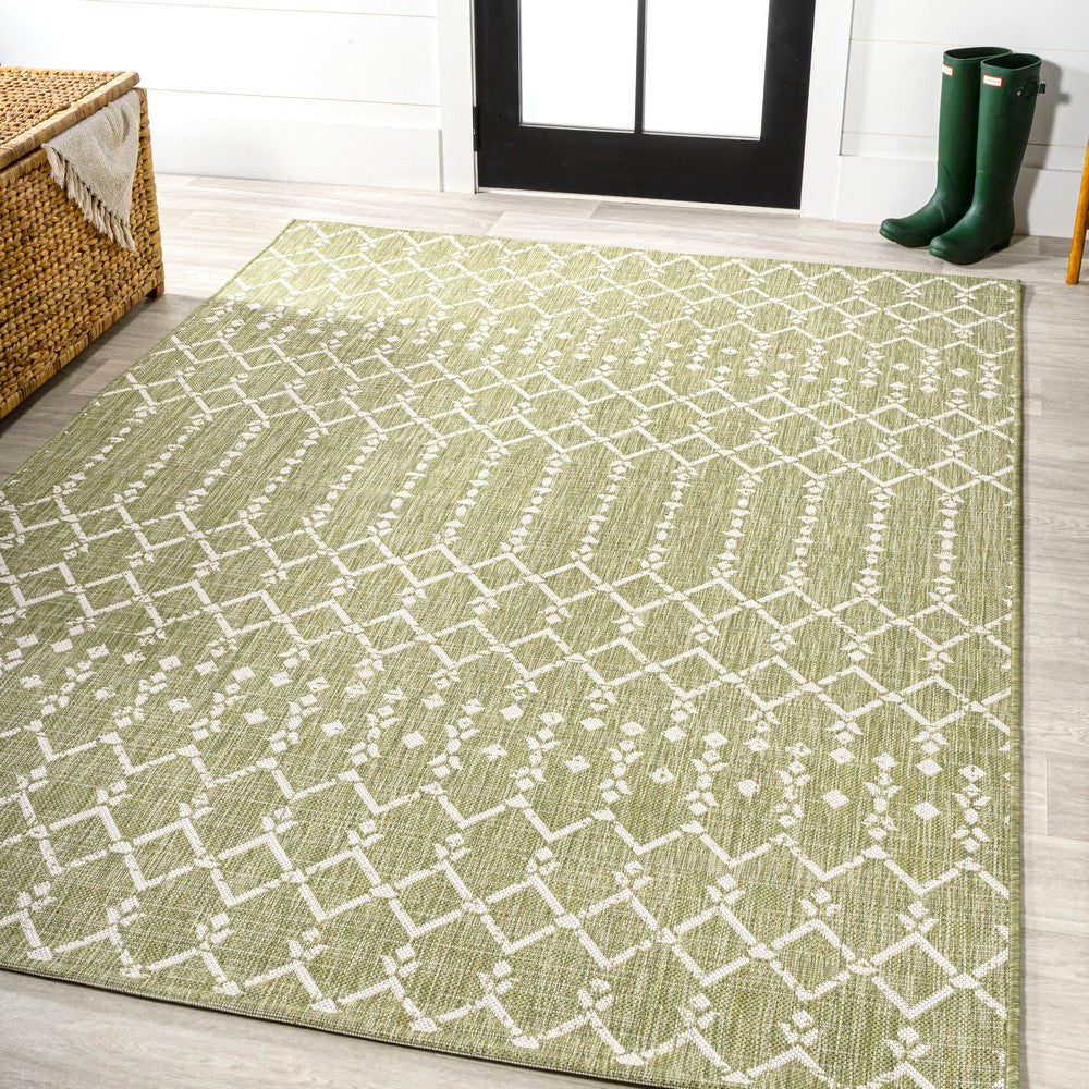 Dean Moroccan Geometric Textured Weave Indoor/outdoor Rug