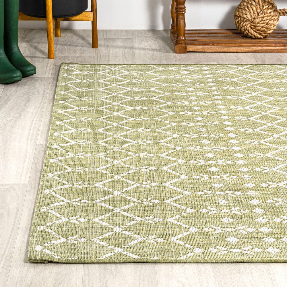 Dean Moroccan Geometric Textured Weave Indoor/outdoor Rug