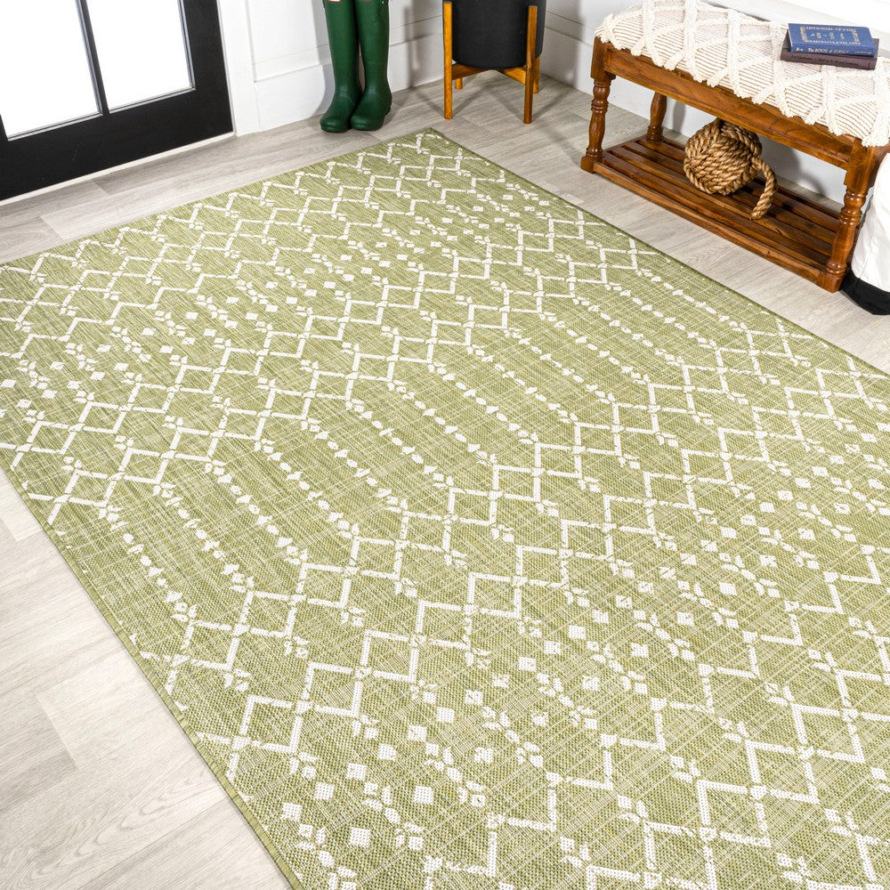 Dean Moroccan Geometric Textured Weave Indoor/outdoor Rug
