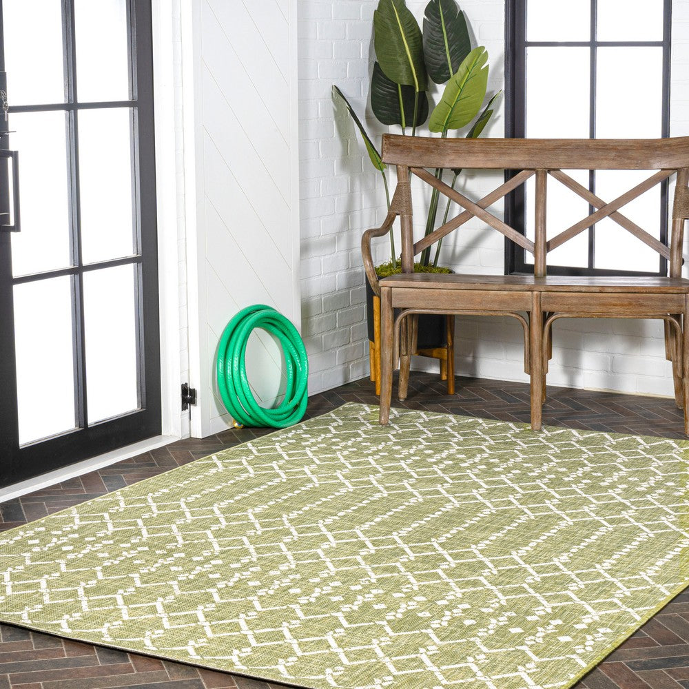 Dean Moroccan Geometric Textured Weave Indoor/outdoor Rug