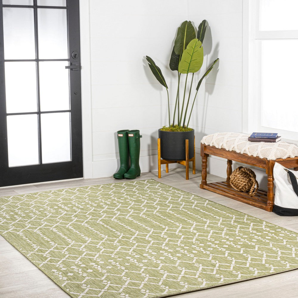 Dean Moroccan Geometric Textured Weave Indoor/outdoor Rug