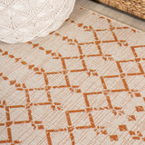 Dean Moroccan Geometric Textured Weave Indoor/outdoor Square Rug