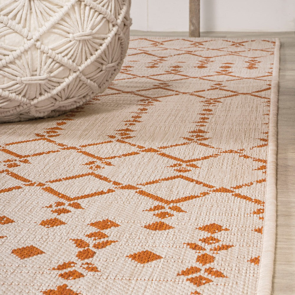 Dean Moroccan Geometric Textured Weave Indoor/outdoor Rug