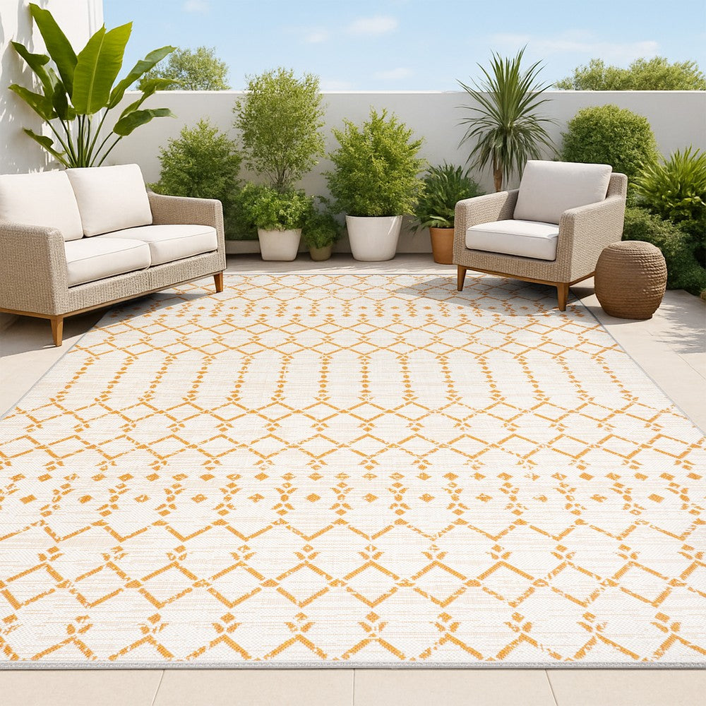 Dean Moroccan Geometric Textured Weave Indoor/outdoor Rug