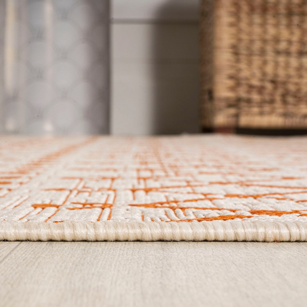 Dean Moroccan Geometric Textured Weave Indoor/outdoor Rug