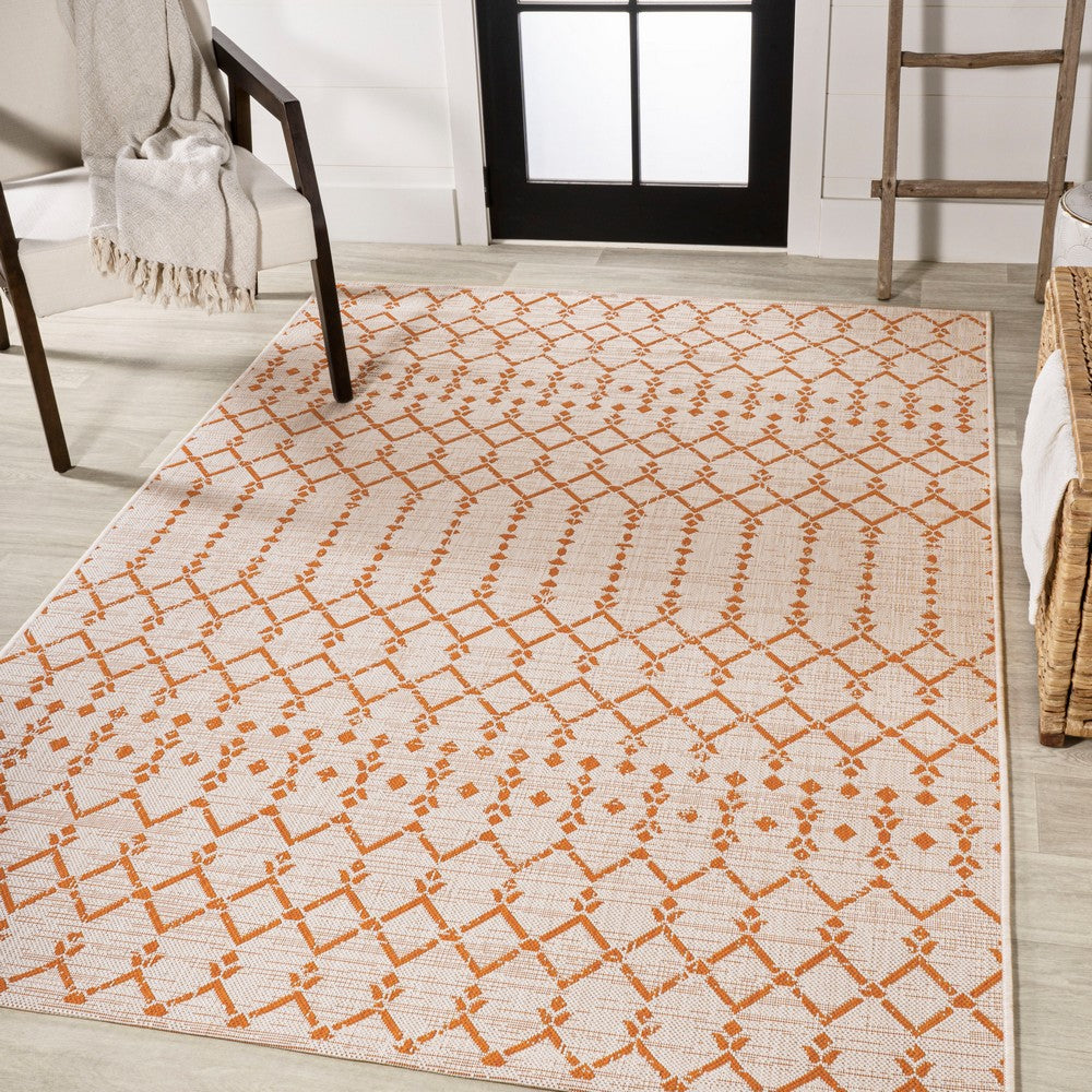 Dean Moroccan Geometric Textured Weave Indoor/outdoor Rug