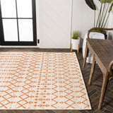 Dean Moroccan Geometric Textured Weave Indoor/outdoor Rug